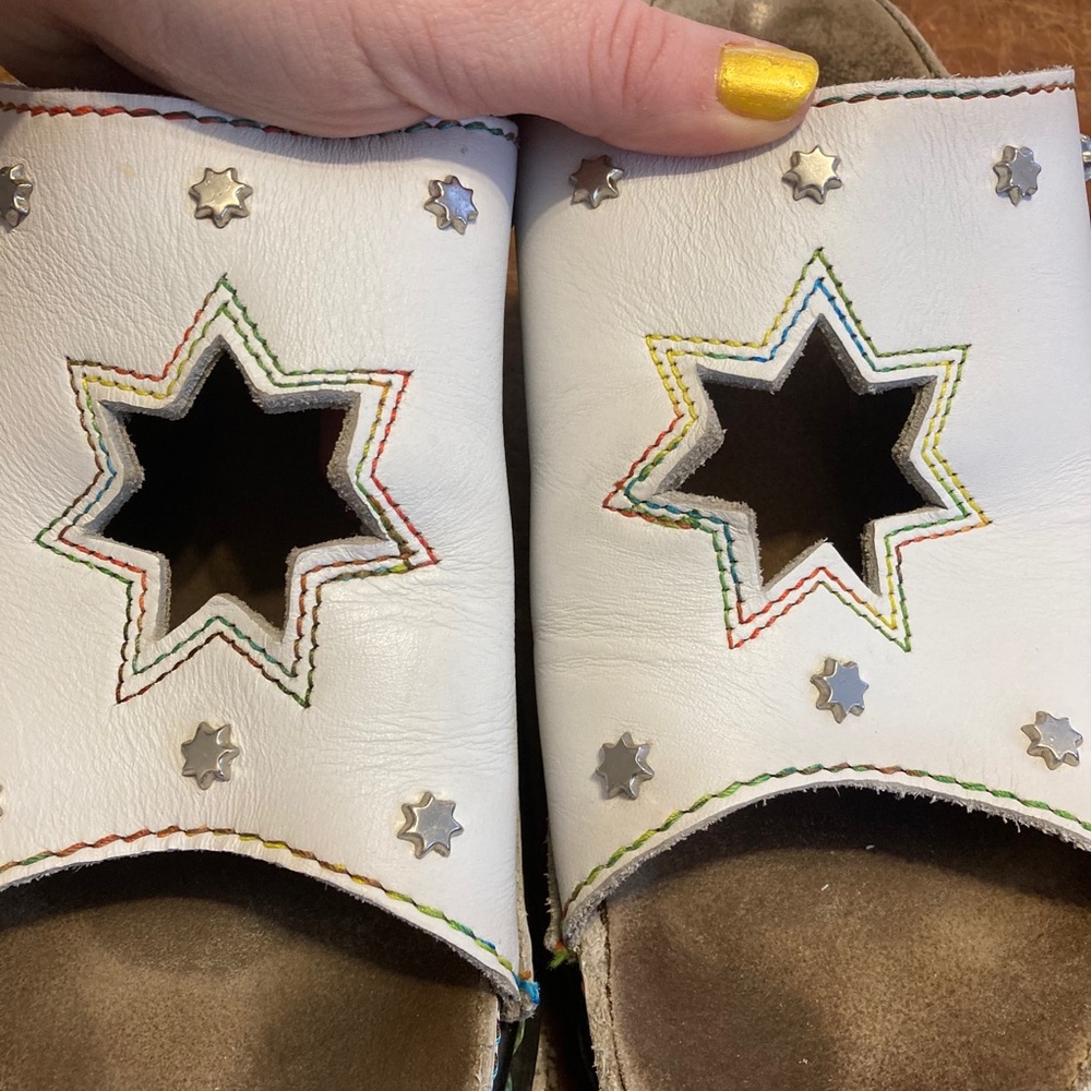 doc martens white rainbow star peek a boo sandal